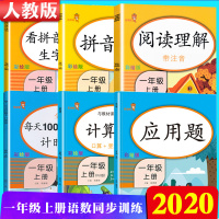 语文数学6本一年级上册同步训练全套拼音专项看拼音写词语生字注音拼音手册阅读理解数学每天100道口算题卡练习册计算高手应用