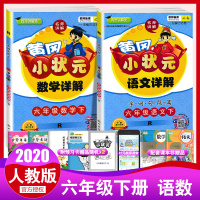 2020春新版黄冈小状元六年级下册语文数学详解共2册 部编人教版教材同步详解教辅资料黄冈小状元六年级下册小学教材解读六年