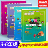 2019新版 小学语文阅读训练80篇 3-6三四五六年级 全套4册 适合各版本上下册语文课本 人教版 小学生阅读理解指导
