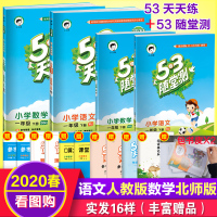 53天天练+随堂测一年级下册语文数学书试卷同步训练 语文部编人教版 数学北师大版 一年级下册试卷测试卷全套 小学五三5.