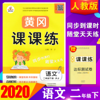 2020春季新版黄冈课课练二年级下册语文人教版部编版二年级下册语文同步训练作业本语文专项训练练习册课堂同步测评卷语文练习