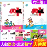 2020新版小学典中点六年级下册语文部编版数学北师版全套2本小学综合应用创新题典中点6六年级语文数学书同步练习册课前课后