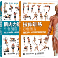 正版 肌肉力量训练彩色图谱书+拉伸训练彩色图谱 科学运动健身练肌肉体育 健美肌肉训练书 女无器械健身教程大全 健身塑形