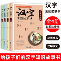 全4册 汉字王国的故事注音版 给孩子们的汉字知识故事书 6-12周岁小学生课外阅书籍 一年级二年级三课外书必读 看故事轻