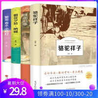 中国文学名著4本[有声伴读]城南旧事 骆驼祥子 冰心繁星春水小桔灯 朝花夕拾呐喊鲁迅老舍林海音四五六年级名著初中学生课外