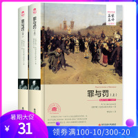 罪与罚(上下册)中文全译本名家名译完整无删减 陀思妥耶夫斯基世界名著外国名著小说 青少年中小学生精装版图书