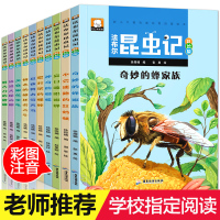 全10册 法布尔昆虫记 正版小学生 青少版原著课外书阅读注音 套装 拼音读物儿童绘本故事书 周岁少儿6-8-9-12