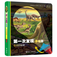 第一次发现手电筒系列丛书探索恐龙的秘密 0-6周岁儿童科普大百科全书小学版课外书籍3d立体翻翻书幼儿启蒙绘本透视眼十万个