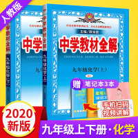 中学教材全解九年级上下册化学全套2本人教版RJ 初三课本同步新教材完全解读 初中9年级上下册化学教材配套辅导学习资料书