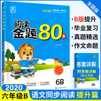 阅读金题80篇B版六年级下册 2020年人教版部编6六年级语文阅读理解训练题 阅读真题80篇小学专项训练书课外练习册作文