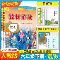 新版 教材解读语文数学六年级下2本套装 RJ人教版 6六年级下语数小学教材完全解读 小学生课本同步解读练习册教辅导工具资