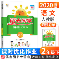 2020新阳光同学二年级下册语文课时优化作业人教版部编版 小学2年级下课本课堂同步训练练习册课时作业本练习与测试单元试题