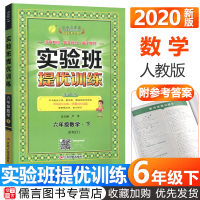 2020新版实验班提优训练六年级下册数学人教版RJ 春雨教育6年级教材同步训练题课时练习作业本小学生单元期中期末测试卷辅