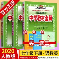 2020春七年级下册教材全解人教版 RJ中学教材全解七年级下册语文数学英语全套3本 初一下册 教材全解辅导教辅资料书同步