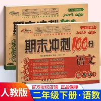 2019春期末冲刺100分二年级下册试卷 2年级下册语文数学完全试卷测试RJ课标版人教版全套二2本68所名校图书长春出版