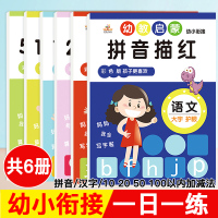 幼小衔接一日一练全套 幼儿园拼音汉字数学教材6册 学前班幼儿阅读与识字书 5-6岁儿童书籍 大班升一年级 10 20 1