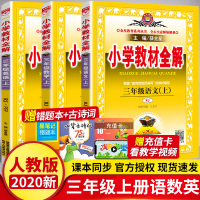 2020新版 小学教材全解三年级上 语文数学英语共3本 人教版教材全解全练同步辅导书训练 小学三年级上册 薛金星教材全解