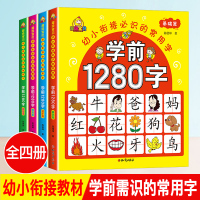 学前1280字 儿童识字书全套4册 幼小衔接幼儿园老师推荐识字教材 幼儿识字拼音标准组词造句 宝宝识字卡片 3-6岁基础