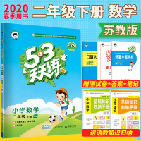 2020新版53天天练二年级下册数学苏教版SJ小学2二年级下册数学同步训练 数学思维训练 口算题卡二年级下册五三5.3天