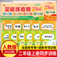 13本]二年级上册同步试卷测试卷卷子 小学部编人教版语文数学阅读理解专项训练套装 课堂同步练习册一课一练 2二年级上册试