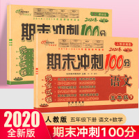 2020新版 期末冲刺100分五年级下册语文数学全套人教版小学测试题语文数学书试卷同步试卷测试卷同步同步训练期末考试卷模