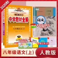 2020新版 中学教材全解8八年级上册语文全解人教版RJ 薛金星初中8八年级上册语文新教材完全解读初二2上册 同步语文教