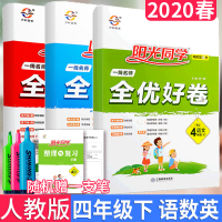 2020版宇轩图书阳光同学全优好卷四年级语文数学英语试卷下册人教版RJ版4年级同步试卷作业本练习册小学语数英试卷