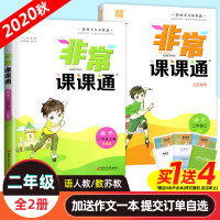 20秋新版非常课课通 二年级上册语文数学 部编人教语文苏教版数学课本配套全套同步教材讲解江苏2年级实验班提优卷同步练习册