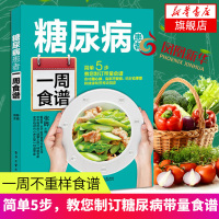 糖尿病患者一周食谱 饮食食疗 糖尿病合并冠心病 高血脂 并肾病 痛风 带量配餐食谱 照实做 放心吃 饮食控糖很简单吃得营