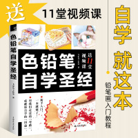 色铅笔自学 彩铅画入门教程书 飞乐鸟 绘画色铅笔基础入门铅笔彩绘书 铅笔画入门教程 色铅笔技法 简笔画色彩书