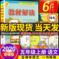 2020秋部编版教材解读五年级上册语文书全套同步训练练习人教最新版5小学教材全解七彩课堂课本辅导解析老师备课教案教参教师