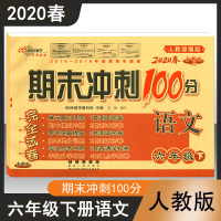 2020春正版/期末冲刺100分六年级下册语文RJ配套人教版同步练习与测试小学6年级下册语文教辅资料卷子68所名牌学校教