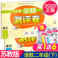 2020年新版全套2册 通城学典 小学全程测评卷 二年级下2年级下册江苏专用人教版语文苏教版数学教辅测试卷含答案语数套装