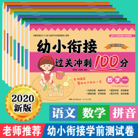 20新版幼小衔接教材全套8册一日一练学前班测试卷过关冲刺100分幼儿园大班升一年级幼儿拼音数学教材幼升小衔接教材练习册入