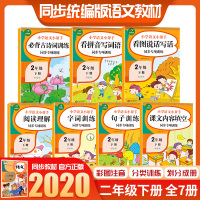 7册全 2020春二年级下册语文专项训练 小学二年级下册看图说话写话看拼音写词语阅读理解字词句子古诗词课文同步训练练习册