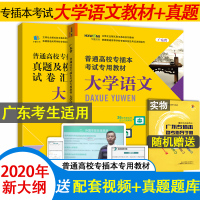 2020广东省专插本成人高考大学语文教材+试卷 2020年广东省专插本语文教材资料 广东省普通高校专插本考试真题及模拟试