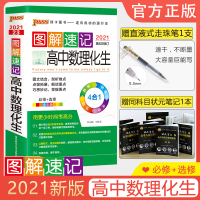 2021版图解速记高中数理化生通用版高一高二高三高考数学物理化学生物理科辅导资料书高中数理化生知识点大全小本口袋书掌中宝