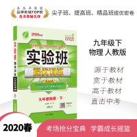 [人教版]2020春新版实验班提优训练物理9九年级下册RMJY 初中生初三教辅资料书课时同步练习册期中期末测试卷 春雨教