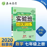 2020年秋 实验班提优训练初中数学七年级上册 沪科版 ns