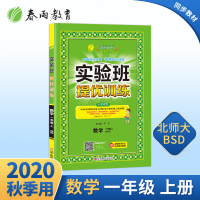 2020年秋 实验班提优训练小学数学一年级上册 北师大版 ns