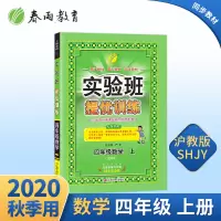 2020年秋 实验班提优训练小学数学四年级上册 沪教版 se