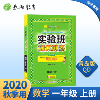 2020年秋 小学数学实验班提优训练一年级上册 青岛版 春雨教育数学一年级上册QD版教材同步训练辅导书学习作业本课后练习