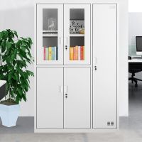 鑫兆昇ZS-WG778钢制文件柜三门柜储物柜 灰白色