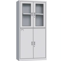 鑫兆昇XZSW375储物柜 钢制文件柜,玻璃文件柜 灰白色