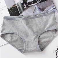 内裤女纯棉抗菌少女日系黑白色全棉裆中腰学生高中生三角底裤