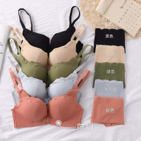 春夏2020新款性感无痕女士内衣小胸聚拢无钢圈前扣调整型文胸套装