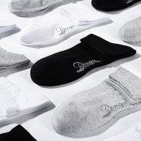 袜子男士短袜夏季纯棉线祙低帮短款夏天矮腰超薄款运动黑色防臭袿