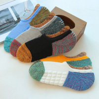男士隐形袜浅口短袜棉袜毛巾底加厚男袜春秋硅胶防滑袜子男船袜潮