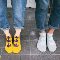 枫叶男士袜子纯棉防臭吸汗短袜女ins潮运动袜篮球中筒袜夏季薄款