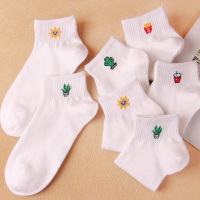 白色短袜浅口可爱韩日系运动袜夏季短筒薄款纯棉船袜ins潮